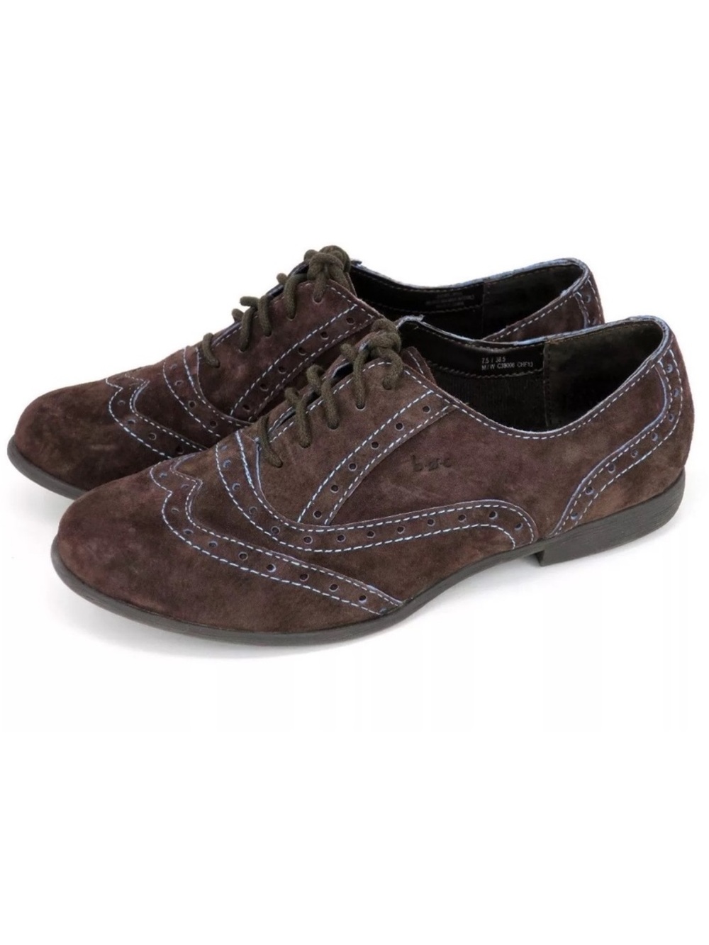 BOC Born Suzette Suede Wingtip Laceup Oxford Shoes sz 8.5